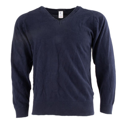 British Navy Blue V-Neck Sweater